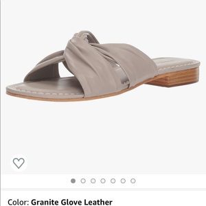 Bernardo Tiffany slide sandal in granite (gray) glove leather